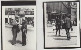 1937-1938 Rend?rök Budapesten (pl. Nyugati Pályaudvarnál), 2 Db Fotó, Kés?bbi El?hívások, 7,5x6 Cm - Andere & Zonder Classificatie