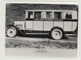 1928 Az Els? Móri Autóbusz Vállalat Autóbusza, Kés?bbi El?hívás, 9x12 Cm - Altri & Non Classificati