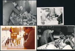 Cca 1950-1980 Sakkozókat ábrázoló Fotók / Chess Photos - Sonstige & Ohne Zuordnung