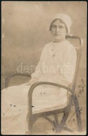 1915 Vöröskeresztes N?vér Fotója, Feliratozva, 13,5×9 Cm - Altri & Non Classificati