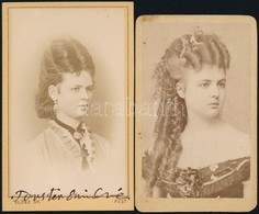 Cca 1867 Vizitkártya Méret? M?termi Felvételek, 2 Db Vintage Fotó, 10,5x6 Cm - Andere & Zonder Classificatie