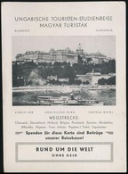 Magyar Turisták Reklám Képeslapja, Rajta A Budai Várral, Több Nyelven,  15x11 Cm. - Pubblicitari