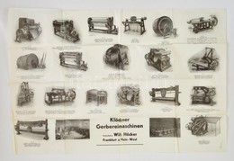 Cca 1930 Klöckner Tímárüzemi Gépek Nagyméret? Prospektusa, összehajtva, 60x90 Cm - Pubblicitari