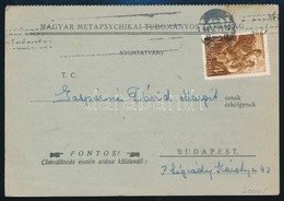 1944 Magyar Metapsychikai Tudományos Társaság Elnökségének Levele, A Zsidó Tagok Kiléptetésér?l - Andere & Zonder Classificatie