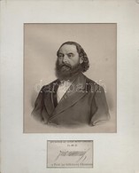 Firedmann Mór (1821-1891) A Pesti Izraelita Hitközség F?kántorának Litografált Portréja és Aláírása, Paszpartuban, 37x30 - Sonstige & Ohne Zuordnung