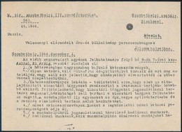 1944 M. Kir. Szombathelyi III. Csend?rkerület által Kiadott Utasítás Razziákra, Laminált - Andere & Zonder Classificatie