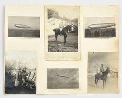 Ccca 1930 Albumlap Katonai és Zeppelin Fényképekkel (Zeppelin Budapesten) / Zeppelin And Military Photos - Sonstige & Ohne Zuordnung