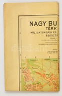 Cca 1947 Nagy-Budapest Térképe, 1:30000, Honvéd Térképészeti Intézet, 86,5×104 Cm - Sonstige & Ohne Zuordnung