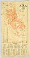 1930 Eger Térképe, 1:10000, Turistaság és Alpinizmus, Kis Sérülésekkel, 83,5×41 Cm - Other & Unclassified