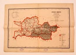 Arad Megye Közigazgatási Térképe. Rajz.: Hátsek Ignác. 1:500000, Posner - Rautmann, Javított, 37×53 Cm - Andere & Zonder Classificatie