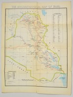 Cca 1970 Irak Régészeti Térképe / Archeological Map Of Iraq. 67x80 - Andere & Zonder Classificatie