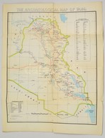 Cca 1970 Irak Régészeti Térképe / Archeological Map Of Iraq. 67x80 - Sonstige & Ohne Zuordnung