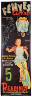 Cca 1935 Fényes Cirkusz, Reading's Kerékpáros Akrobaták Plakát, Unitas Lito, Litográfia, 94x31 Cm / Hungarian Circus Pos - Altri & Non Classificati
