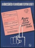 1960 'A Ráksz?rési Felhívásnak Tegyen Eleget!' - Kisplakát, 22x16 Cm - Andere & Zonder Classificatie