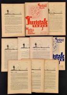 1939-1940 Turisták Lapja 10 Száma. Szerk.: Dr. Peitler Gyula. 51. évf. 9.,10. Számok, 52. évf. 1-5.,7-9. Számok. Papírkö - Ohne Zuordnung