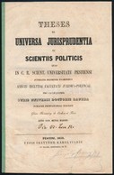 Vegyes Könyvtétel, 2 Db Jogi Munka: 

Tövisi és Füzesséri Füzesséry Géza (1831-1909): Theses Ex Universa Jurisprudentia  - Unclassified