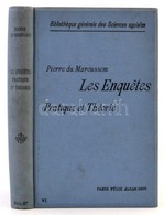 Pierre Du Maroussem: Les Enquétes. Pratique Et Théorie. Bibliothéque Générale Des Sciences Sociales. Paris, 1900, Félix  - Zonder Classificatie