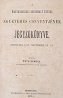 1868 - 1883 Magyarországi Reformált Egyház Egyetemes Konventjének és Országos Zsinatának Jegyz?könyvei, Határozatai, Azo - Zonder Classificatie