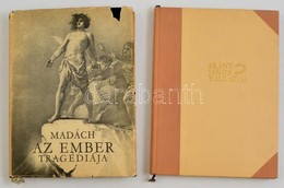 Két Munka Zichy Mihály Rajzaival: 

Madách Imre: Az Ember Tragédiája. Bp., 1958, Magyar Helikon. Kiadói Aranyozott Egész - Non Classificati