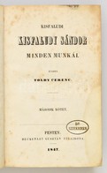 Kisfaludi Kisfaludy Sándor Minden Munkái. II. Kötet. Kiadta Toldy Ferenc. Pest, 1847, Heckenast Gusztáv. Félvászon Kötés - Zonder Classificatie