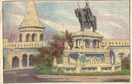 T3 Budapest I. Halászbástya. O.M. Kir. Iparm?vészeti Iskola / Ungarische Werkstätte Art Postcard S: Schober B.  (EB) - Ohne Zuordnung