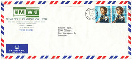 Hong Kong Air Mail Cover Sent To Denmark Kowloon 5-11-1971 - Storia Postale