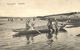 * T2/T3 Tiszalök, Tisza Strand Részlet, Fürd?z?k Csónakban - Ohne Zuordnung