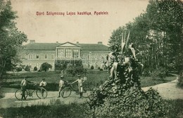 T2/T3 Apatelek, Mokra, Mocrea; Báró Solymossy Lajos Kastély, Kerékpár. W. L. Bp. 5408. Kiadja Ungár J. / Castle, Bicycle - Ohne Zuordnung