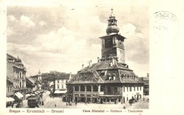 T2 Brassó, Kronstadt, Brasov; Tanácsház, Városi Vasút. W. Hiemisch / Town Hall With Urban Railway - Zonder Classificatie