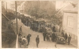 * T2/T3 1940 Kézdivásárhely, Targu Secuiesc; Bevonulás / Entry Of The Hungarian Troops, Trucks, Automobiles. Photo (fl) - Ohne Zuordnung