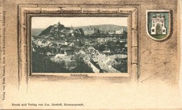 ** T3 Segesvár, Schassburg, Sighisoara; Látkép, Címeres Keret. Fritz Teutsch, Jos. Drotleff / General View, Art Nouveau  - Unclassified