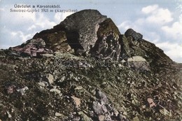 * T4 Smotrec Csúcs (Kárpátok), Kiadja Berger Miksa Utóda / Mountain Peak, 'Máramarossziget Visszatért' So. Stpl. (ázott  - Ohne Zuordnung