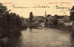 T2/T3 Szászrégen, Reghin; Maros Folyó. 1636. Hübner Ignácz Kiadása / Maros Fluss / Mures River (EK) - Ohne Zuordnung