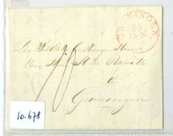 HANDGESCHREVEN BRIEF Uit 1831 Van LANGSTEMPEL APPINGEDAM Naar K29 GRONINGEN * TE BET PORT 10 CT (10.678 - ...-1852 Prephilately