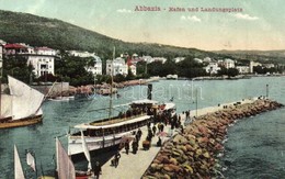 T2/T3 Abbazia, Hafen Und Landungsplatz / Port With Steamship  (fl) - Unclassified