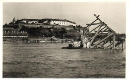 ** T1 Újvidék, Novi Sad; Pétervárad, Felrobbantott Közúti Híd / Destroyed Bridge - Non Classificati