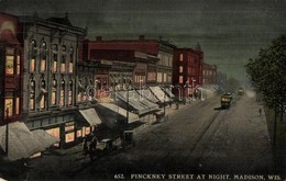 T2/T3 Madison (Wisconsin), Pinckney Street At Night, Shops, Trams - Non Classificati