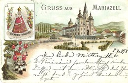 T2/T3 1898 Mariazell, Gnaden Mutter, Kirche / Church. Franz Schemm Kunstanstalt Litho (EK) - Ohne Zuordnung