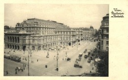 T2/T3 Vienna, Wien I. Staatsoper Mit Karnterstrasse / Opera House With Karntner Street, Tram, Automobile (EK) - Ohne Zuordnung