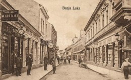 * T3/T4 Banja Luka, Banjaluka; Street View, M. Gottlieb's, Moritz Herzog's Shops. Ladislaw Wolf (Rb) - Ohne Zuordnung