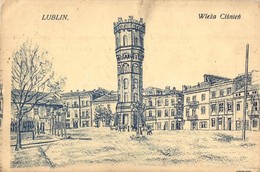 T2/T3 Lublin, Wieza Cisnien / Water Tower + K.u.K. Landsturminfanterieregiment Olmütz 13. 5. Feldkompagne (EK) - Ohne Zuordnung