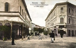 T2/T3 Gorizia, Görz, Gorica; Corso Francesco Giuseppe U. Caffee Teatro / Street View With Theatre Cafe, Tram (EK) - Zonder Classificatie