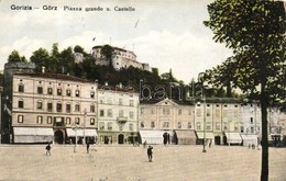* T2/T3 Gorizia, Görz, Gorica; Piazza Grande U. Castello / Main Square And Castle  (Rb) - Zonder Classificatie