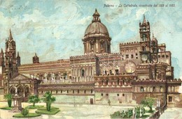 T2 Palermo, La Cattedrale / Cathedral, Litho. A. Scrocchi 2802-3. - Zonder Classificatie