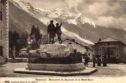 ** T1/T2 Chamonix, Monument De Saussure Et Le Mont Blanc, Hotel Pension De La Poste - Zonder Classificatie