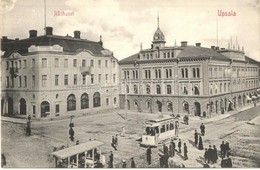 ** T1 Uppsala, Upsala; Radhuset / Town Hall, Trams - Ohne Zuordnung