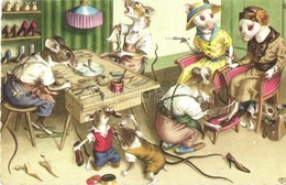 * T2/T3 Mouse Shoemaker With Mice. Alfred Mainzer 4900. - Modern Postcard (EK) - Ohne Zuordnung