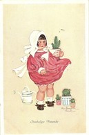 * T2 Stachelige Freunde / Child, Vierfarbendruck-Künstlerkarte 145/1375. S: Tilly Baumgarten - Ohne Zuordnung