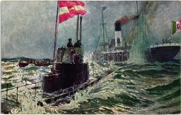 ** T2 Der Unterseebootkrieg In Der Adria (Versenkung Eines Italienisches Dampfers) / Submarine-war In The Adriatic Sea.  - Zonder Classificatie