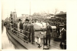 * T2 1924 SMS Szeged ?rnaszád (monitorhajó) Legénysége és Tisztjei A Fedélzeten, ünnepség. Dunai Flottilla / Donau-Flott - Ohne Zuordnung